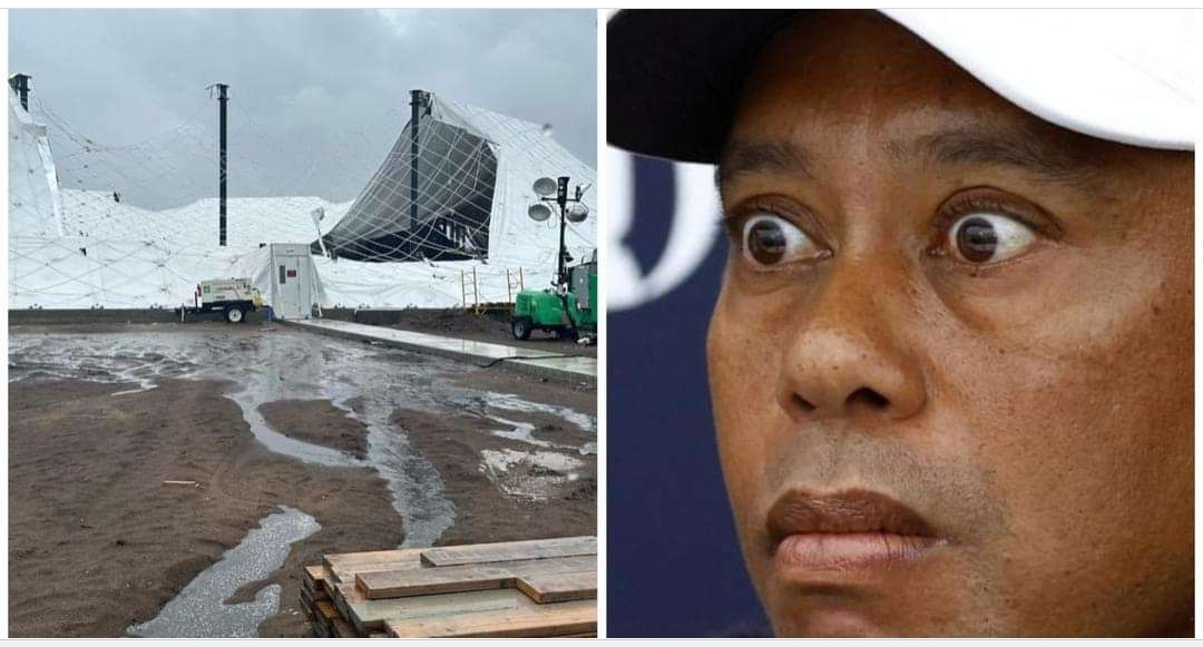 TIGER WOODS AND RORY MCILROY’S TGL LIKELY NOW DELAYED AS ROOF OF VENUE COLLAPSES