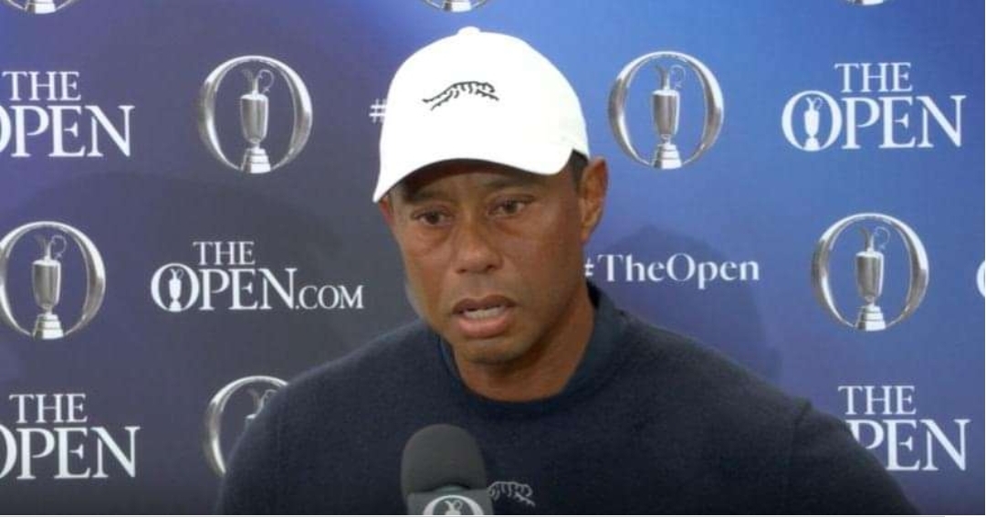 Tiger Woods stumped by reporter’s question over golf future after Open disaster